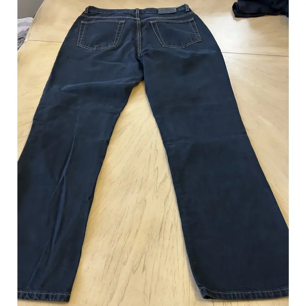 VTG Calvin Klein Jeans Women 8 Black Faded High Rise Dark Wash 90s Denim Y2K